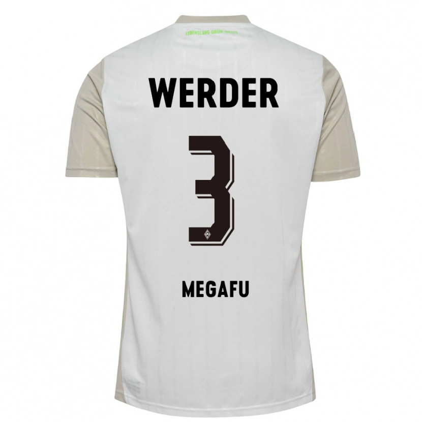 Danxen Homme Maillot Tim Megafu #3 Blanc Noir Tenues Extérieur 2025/26 T-Shirt