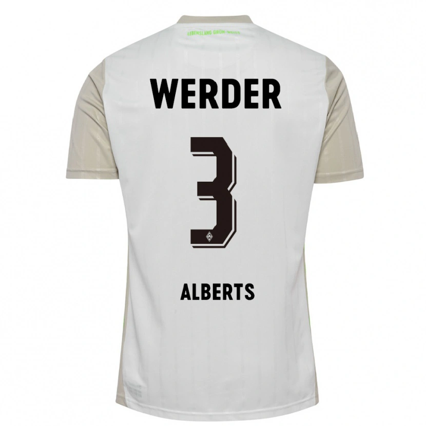 Danxen Homme Maillot Christopher Alberts #3 Blanc Noir Tenues Extérieur 2025/26 T-Shirt