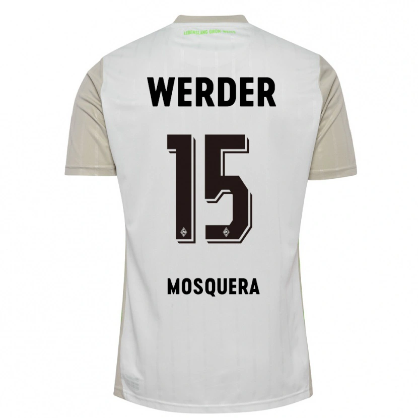 Danxen Homme Maillot Arley Mosquera #15 Blanc Noir Tenues Extérieur 2025/26 T-Shirt
