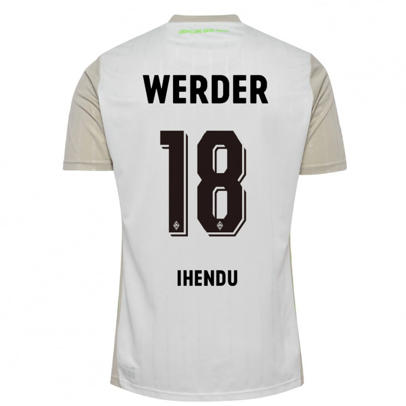 Danxen Homme Maillot Daniel Ihendu #18 Blanc Noir Tenues Extérieur 2025/26 T-Shirt
