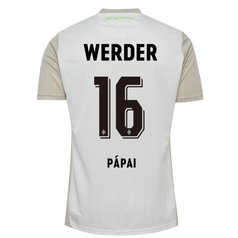 Danxen Homme Maillot Emöke Pápai #16 Blanc Noir Tenues Extérieur 2025/26 T-Shirt