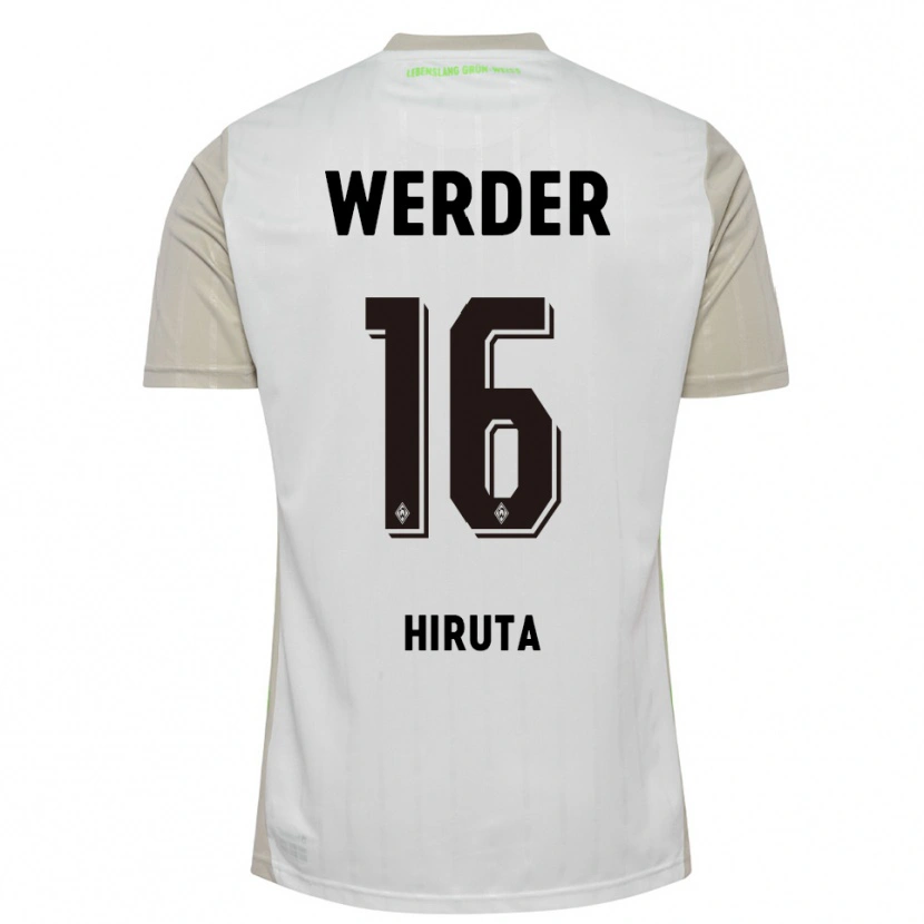 Danxen Homme Maillot Ikumi Hiruta #16 Blanc Noir Tenues Extérieur 2025/26 T-Shirt