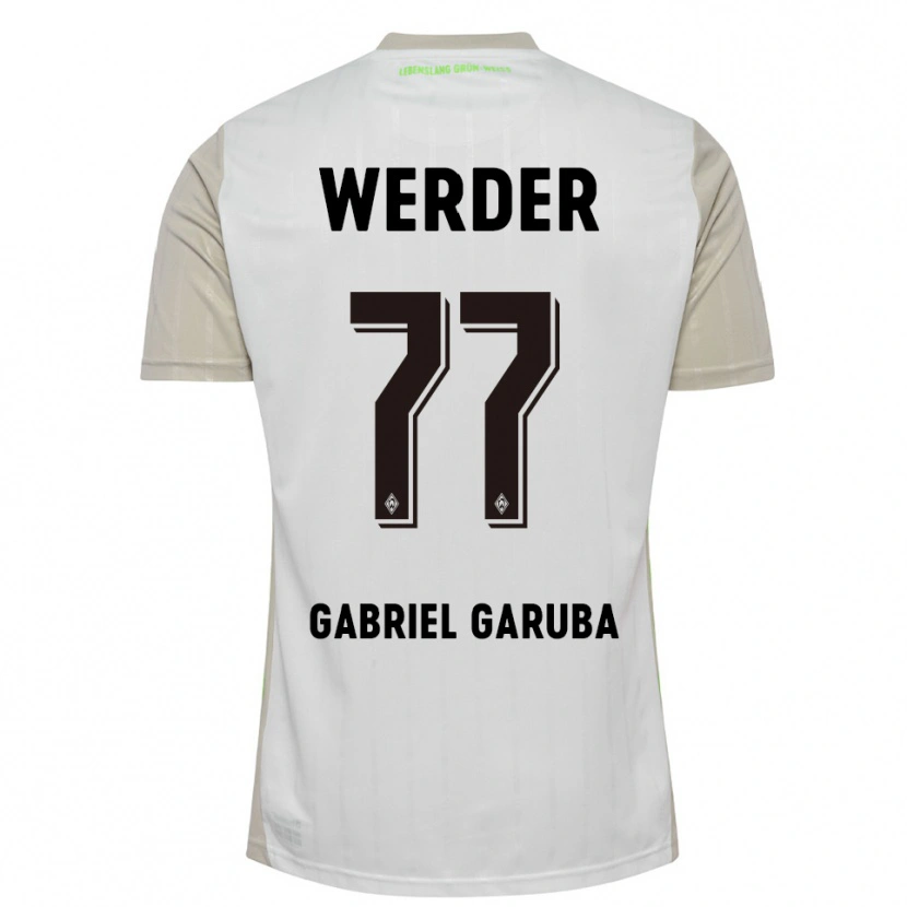 Danxen Homme Maillot Najib Gabriel Garuba #77 Blanc Noir Tenues Extérieur 2025/26 T-Shirt