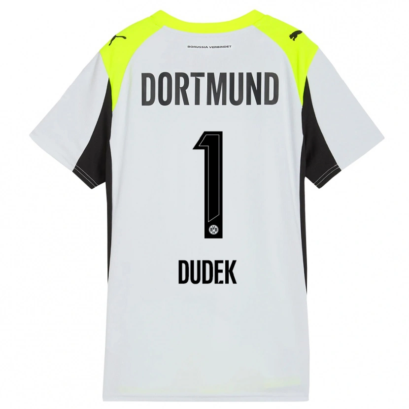 Danxen Homme Maillot Daniel Dudek #1 Jaune Fluorescent Tenues Extérieur 2025/26 T-Shirt