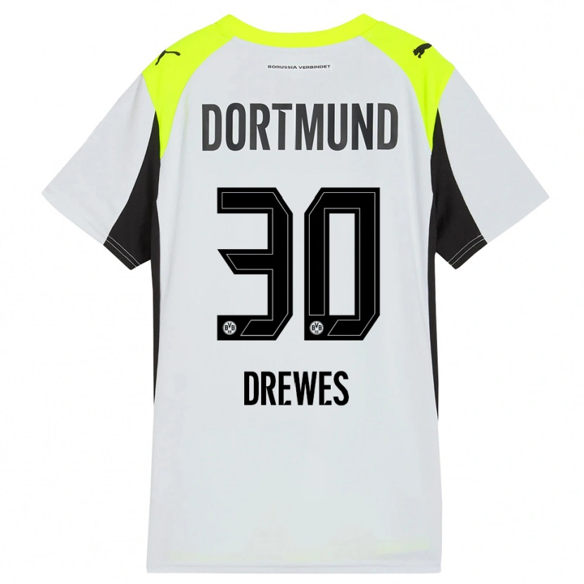 Danxen Homme Maillot Patrick Drewes #30 Jaune Fluorescent Tenues Extérieur 2025/26 T-Shirt
