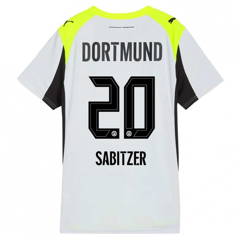 Danxen Homme Maillot Marcel Sabitzer #20 Jaune Fluorescent Tenues Extérieur 2025/26 T-Shirt