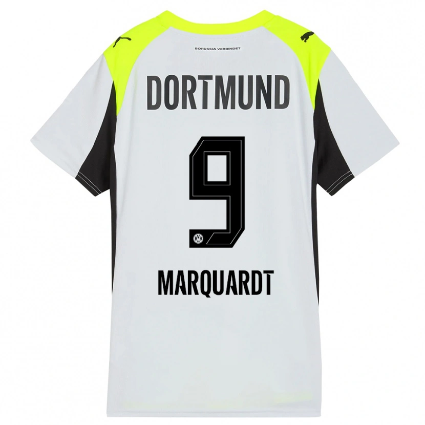 Danxen Homme Maillot Dana Marquardt #9 Jaune Fluorescent Tenues Extérieur 2025/26 T-Shirt
