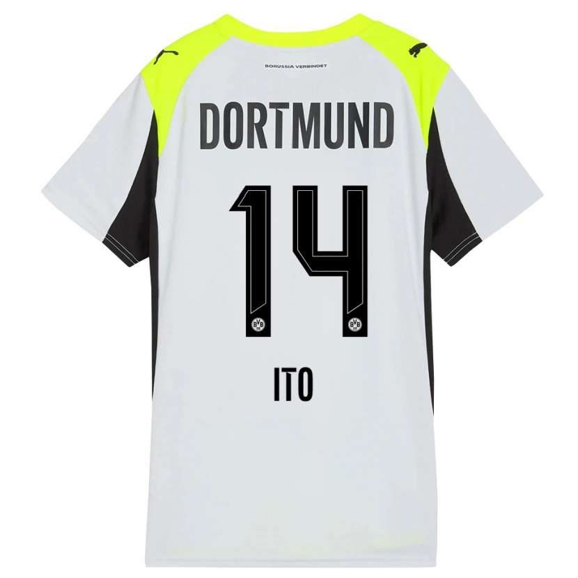 Danxen Homme Maillot Sara Ito #14 Jaune Fluorescent Tenues Extérieur 2025/26 T-Shirt