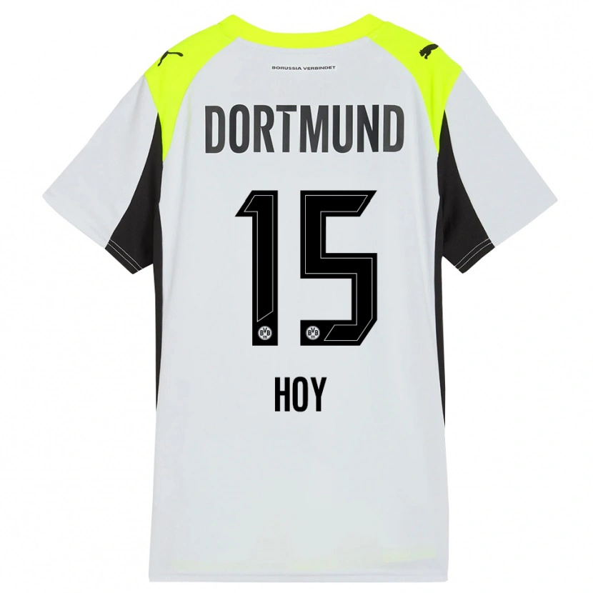 Danxen Homme Maillot Justin Hoy #15 Jaune Fluorescent Tenues Extérieur 2025/26 T-Shirt