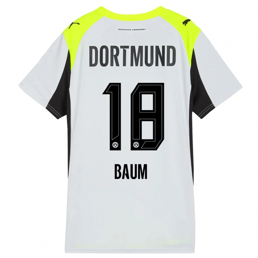 Danxen Homme Maillot Celina Baum #18 Jaune Fluorescent Tenues Extérieur 2025/26 T-Shirt