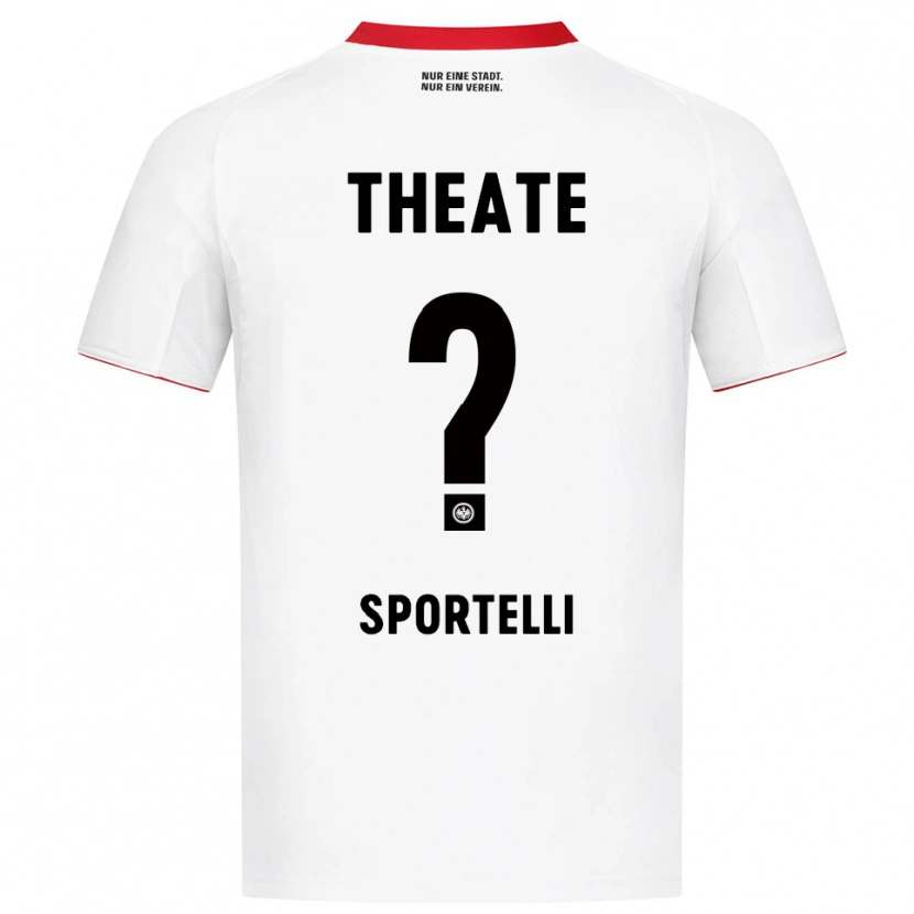 Danxen Homme Maillot Flavio Sportelli #0 Blanc Rouge Tenues Extérieur 2025/26 T-Shirt
