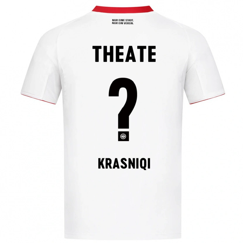 Danxen Homme Maillot Blendion Krasniqi #0 Blanc Rouge Tenues Extérieur 2025/26 T-Shirt