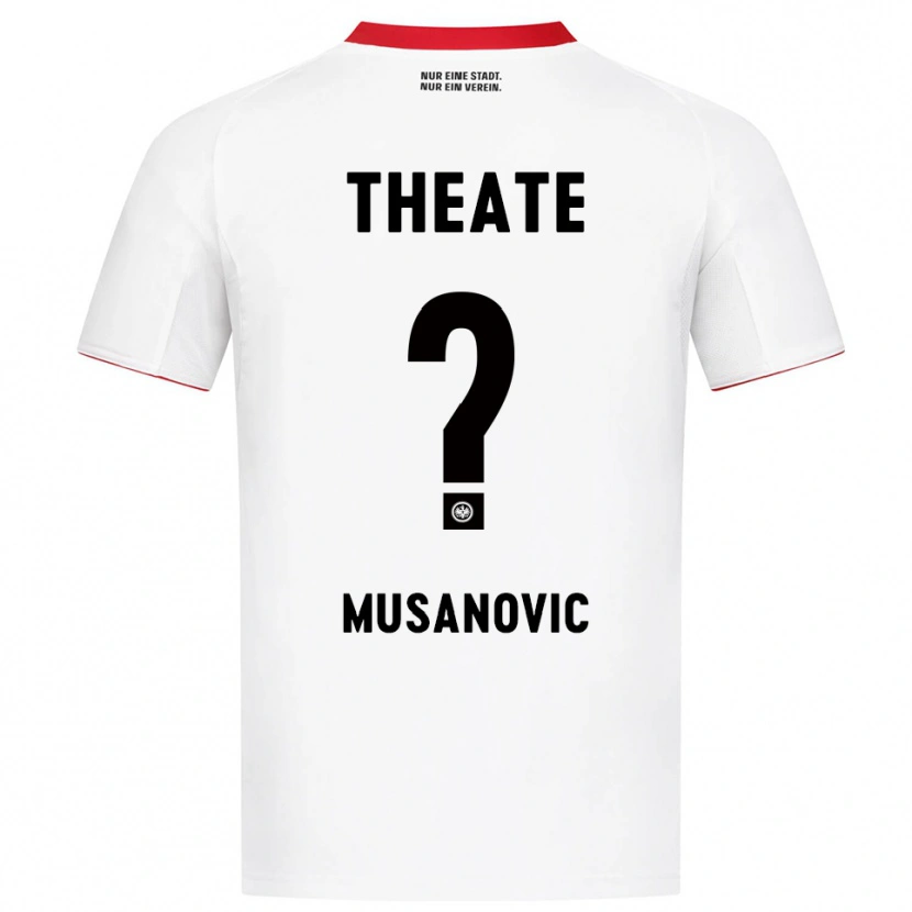 Danxen Homme Maillot Haris Musanovic #0 Blanc Rouge Tenues Extérieur 2025/26 T-Shirt