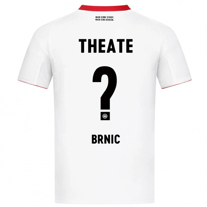 Danxen Homme Maillot Luka Brnic #0 Blanc Rouge Tenues Extérieur 2025/26 T-Shirt