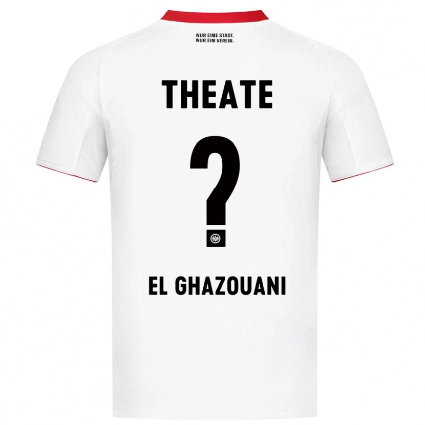 Danxen Homme Maillot Mohamed El Ghazouani #0 Blanc Rouge Tenues Extérieur 2025/26 T-Shirt