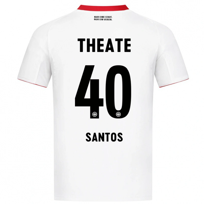 Danxen Homme Maillot Kauã Santos #40 Blanc Rouge Tenues Extérieur 2025/26 T-Shirt