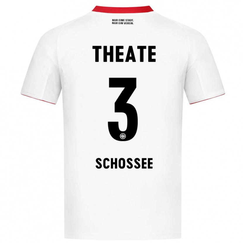Danxen Homme Maillot Maurice Schossee #3 Blanc Rouge Tenues Extérieur 2025/26 T-Shirt