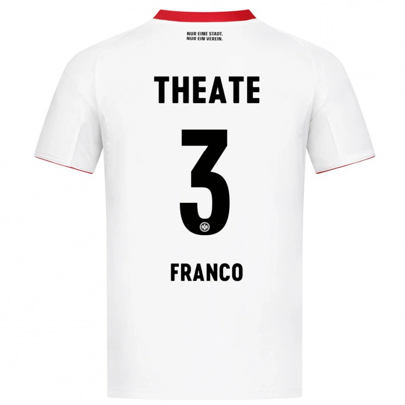 Danxen Homme Maillot Giuseppe Franco #3 Blanc Rouge Tenues Extérieur 2025/26 T-Shirt