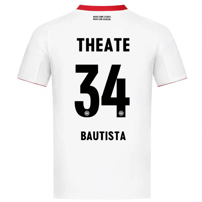 Danxen Homme Maillot Davis Bautista #34 Blanc Rouge Tenues Extérieur 2025/26 T-Shirt