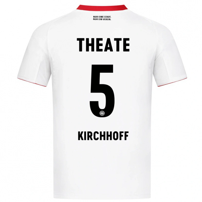 Danxen Homme Maillot Benjamin Kirchhoff #5 Blanc Rouge Tenues Extérieur 2025/26 T-Shirt