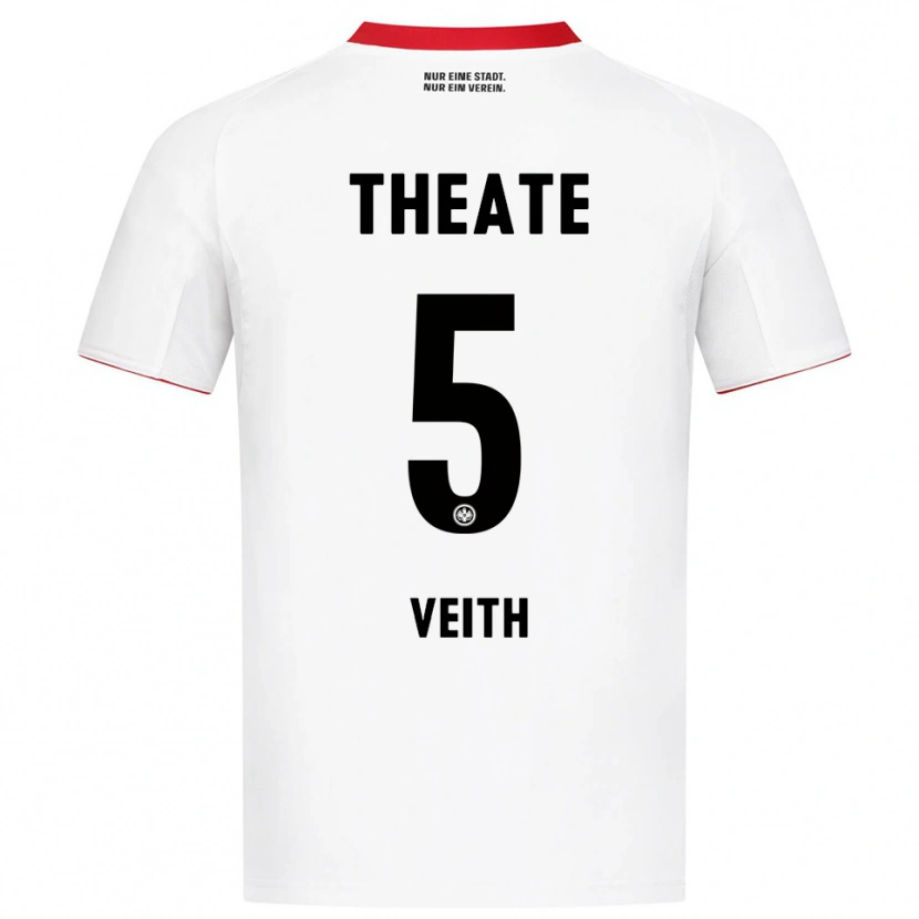 Danxen Homme Maillot Titus Veith #5 Blanc Rouge Tenues Extérieur 2025/26 T-Shirt