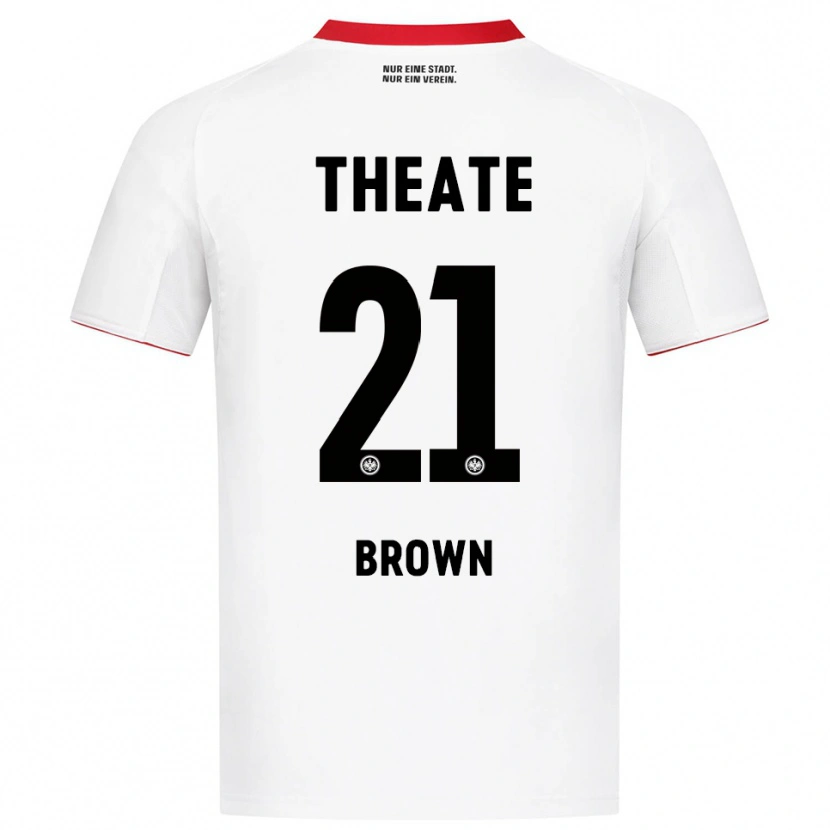Danxen Homme Maillot Nathaniel Brown #21 Blanc Rouge Tenues Extérieur 2025/26 T-Shirt