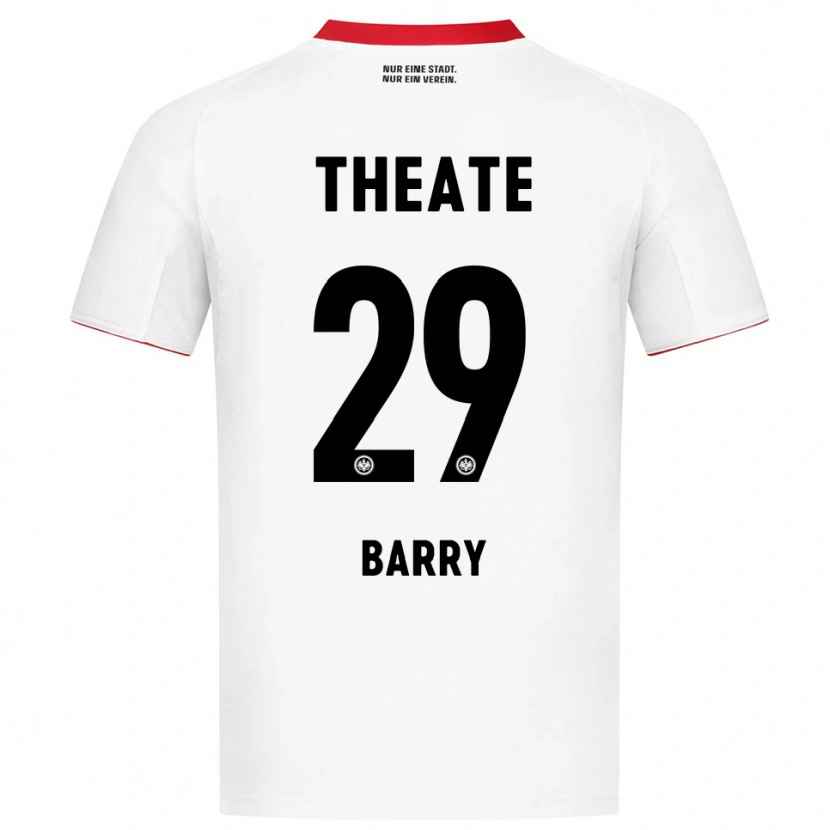 Danxen Homme Maillot Jasha Barry #29 Blanc Rouge Tenues Extérieur 2025/26 T-Shirt