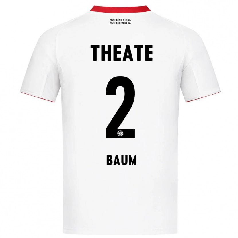 Danxen Homme Maillot Elias Baum #2 Blanc Rouge Tenues Extérieur 2025/26 T-Shirt