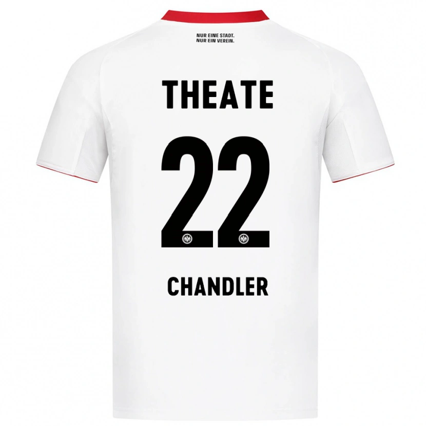 Danxen Homme Maillot Timothy Chandler #22 Blanc Rouge Tenues Extérieur 2025/26 T-Shirt