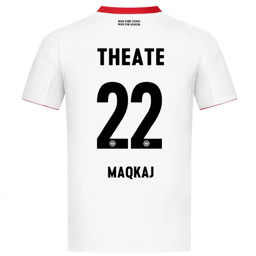 Danxen Homme Maillot Dritan Maqkaj #22 Blanc Rouge Tenues Extérieur 2025/26 T-Shirt