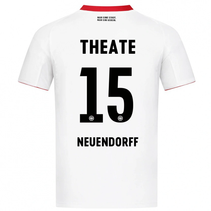 Danxen Homme Maillot Nilo Neuendorff #15 Blanc Rouge Tenues Extérieur 2025/26 T-Shirt