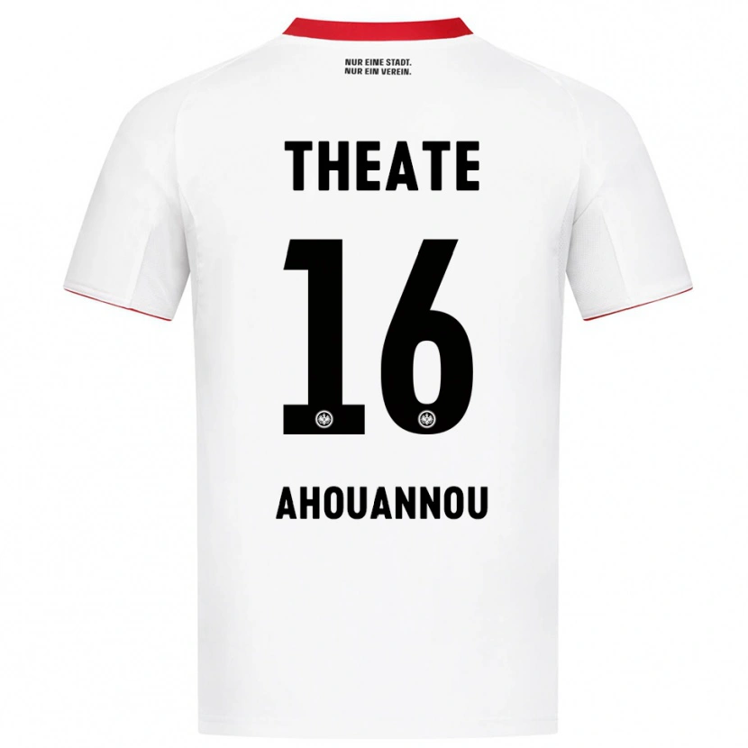 Danxen Homme Maillot Yannis Ahouannou #16 Blanc Rouge Tenues Extérieur 2025/26 T-Shirt