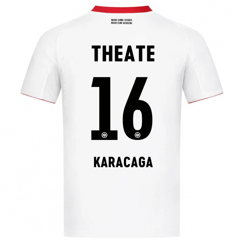 Danxen Homme Maillot Tom Karacaga #16 Blanc Rouge Tenues Extérieur 2025/26 T-Shirt