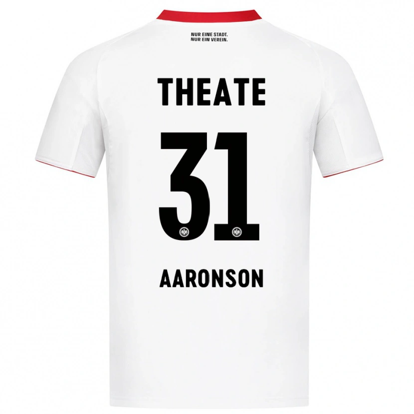 Danxen Homme Maillot Paxten Aaronson #31 Blanc Rouge Tenues Extérieur 2025/26 T-Shirt