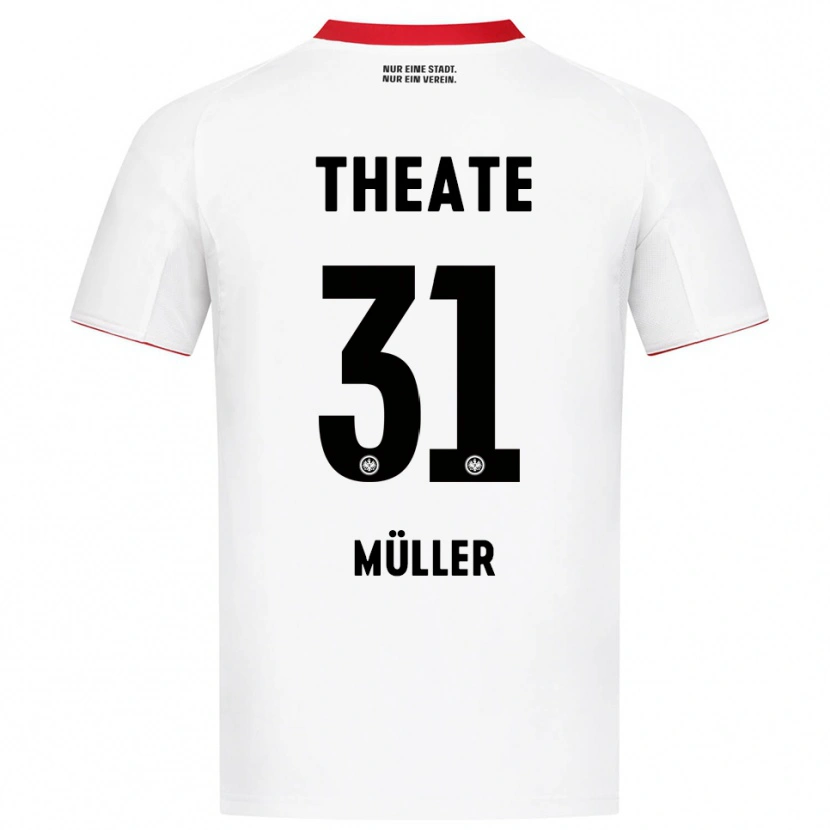 Danxen Homme Maillot Laurin Müller #31 Blanc Rouge Tenues Extérieur 2025/26 T-Shirt