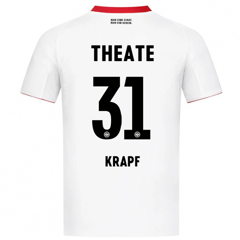 Danxen Homme Maillot Maximilian Krapf #31 Blanc Rouge Tenues Extérieur 2025/26 T-Shirt