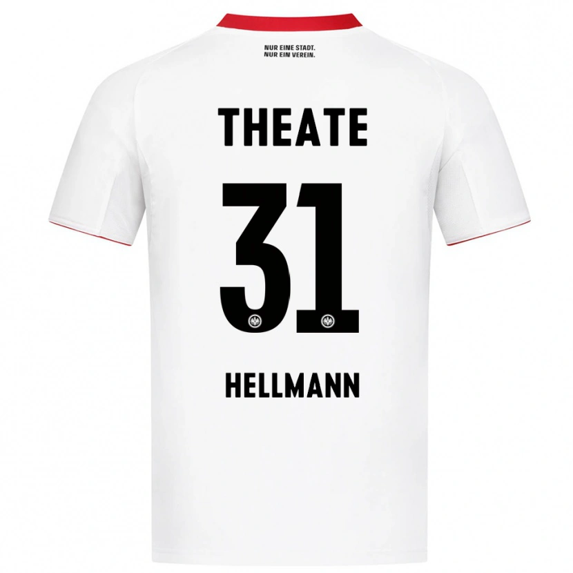 Danxen Homme Maillot Melvin Hellmann #31 Blanc Rouge Tenues Extérieur 2025/26 T-Shirt