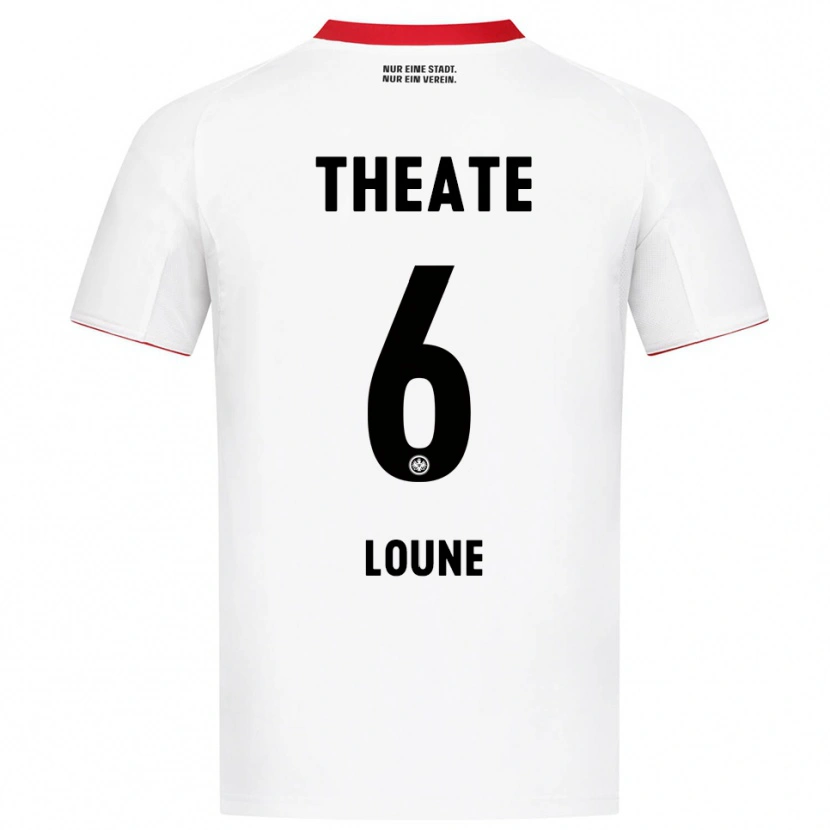 Danxen Homme Maillot Adam Loune #6 Blanc Rouge Tenues Extérieur 2025/26 T-Shirt