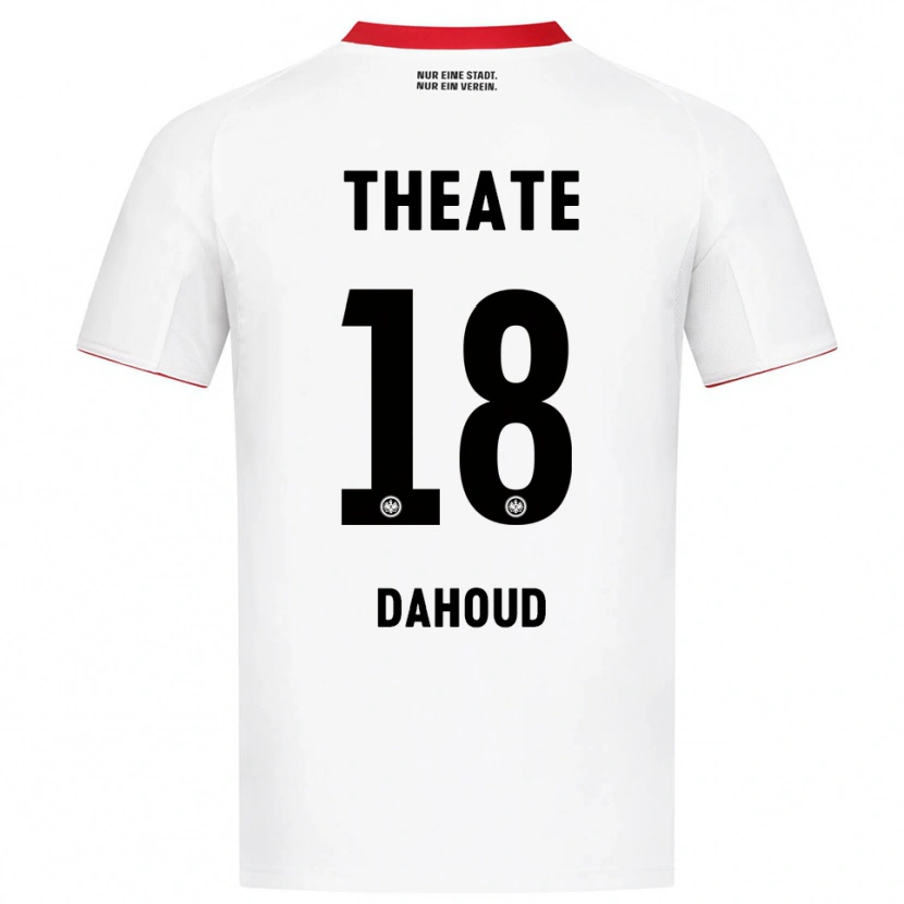 Danxen Homme Maillot Mahmoud Dahoud #18 Blanc Rouge Tenues Extérieur 2025/26 T-Shirt