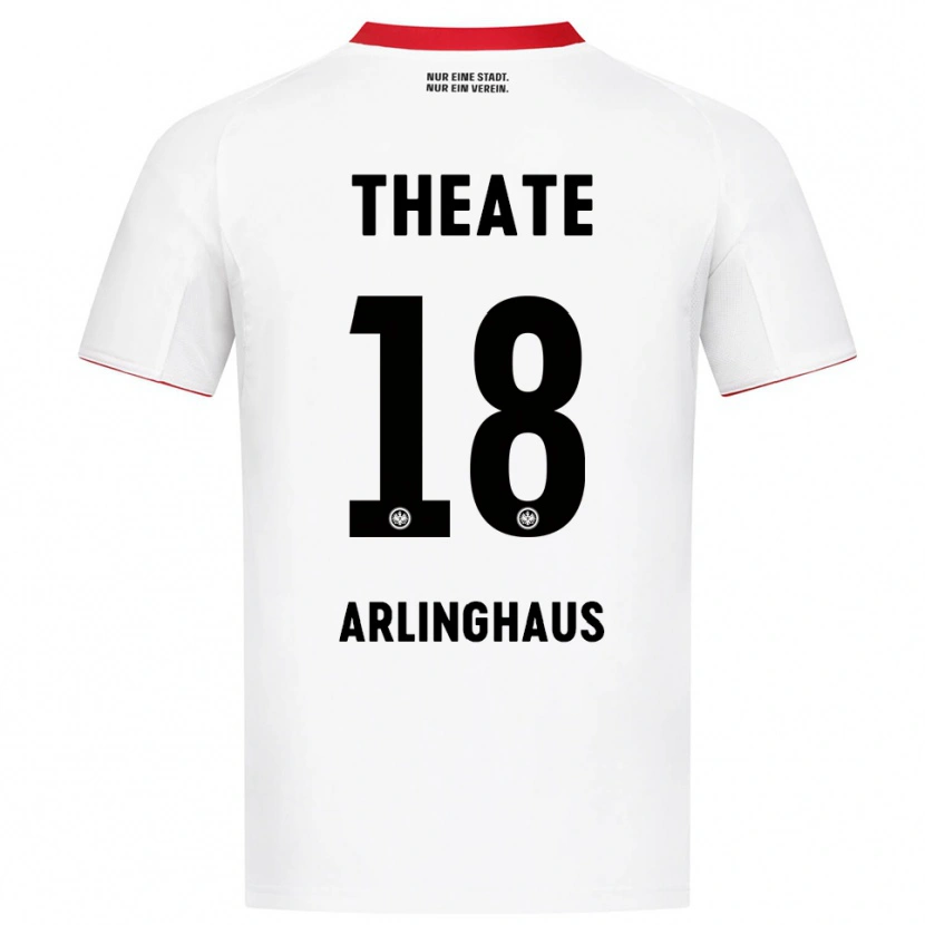 Danxen Homme Maillot Maximilian Arlinghaus #18 Blanc Rouge Tenues Extérieur 2025/26 T-Shirt