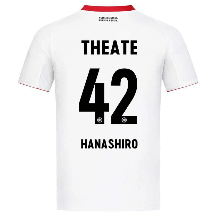 Danxen Homme Maillot Rinto Hanashiro #42 Blanc Rouge Tenues Extérieur 2025/26 T-Shirt
