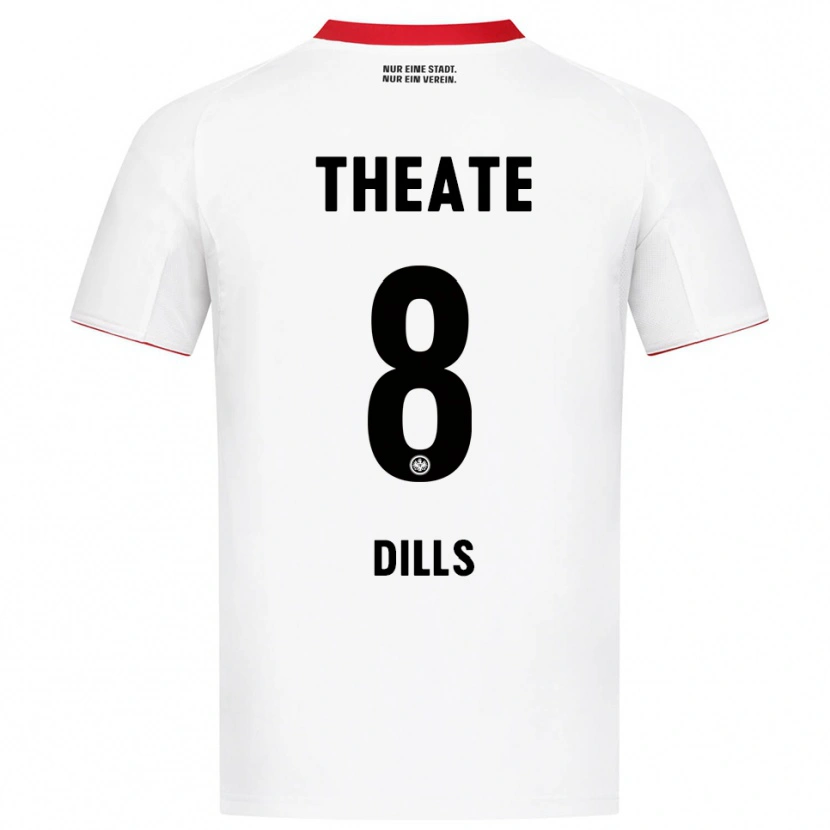 Danxen Homme Maillot Marvin Dills #8 Blanc Rouge Tenues Extérieur 2025/26 T-Shirt