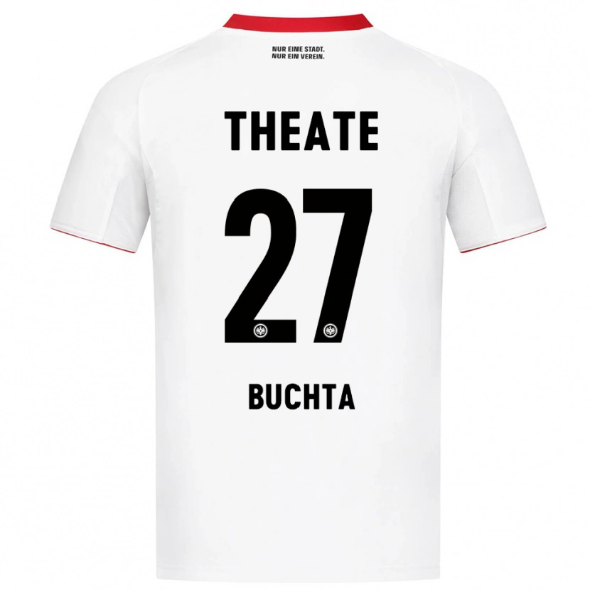 Danxen Homme Maillot Philip Buchta #27 Blanc Rouge Tenues Extérieur 2025/26 T-Shirt