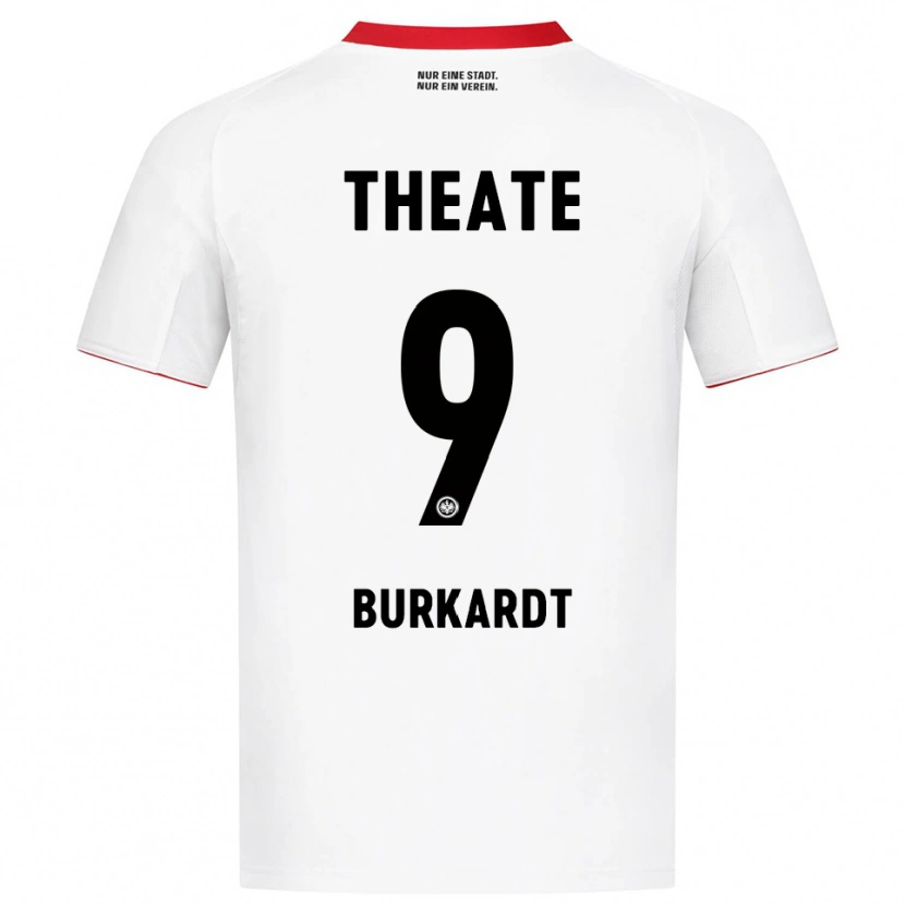 Danxen Homme Maillot Jonathan Burkardt #9 Blanc Rouge Tenues Extérieur 2025/26 T-Shirt