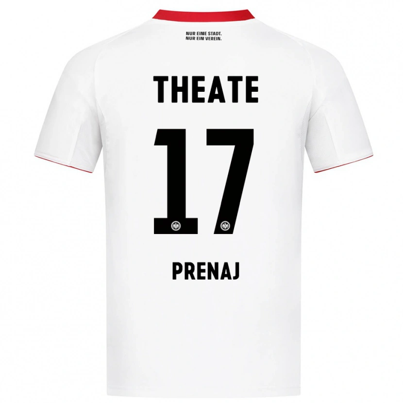Danxen Homme Maillot Christian Prenaj #17 Blanc Rouge Tenues Extérieur 2025/26 T-Shirt