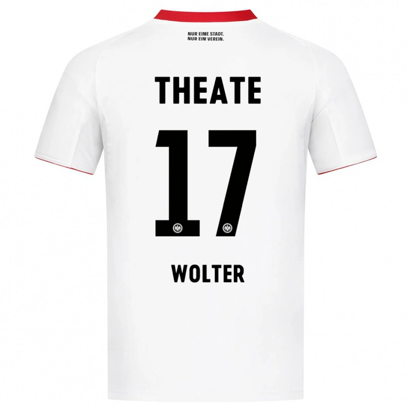 Danxen Homme Maillot Pia-Sophie Wolter #17 Blanc Rouge Tenues Extérieur 2025/26 T-Shirt