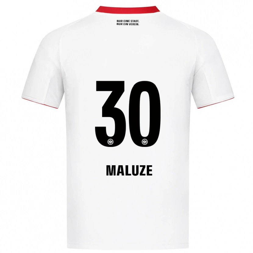 Danxen Homme Maillot Jeremiaha Maluze #30 Blanc Rouge Tenues Extérieur 2025/26 T-Shirt