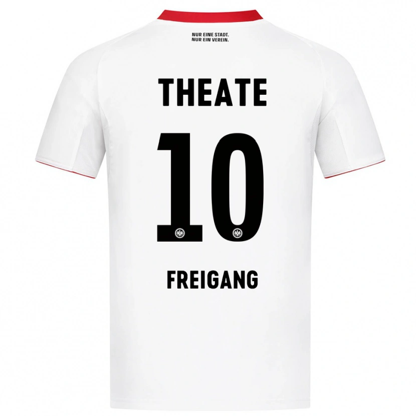 Danxen Homme Maillot Laura Freigang #10 Blanc Rouge Tenues Extérieur 2025/26 T-Shirt