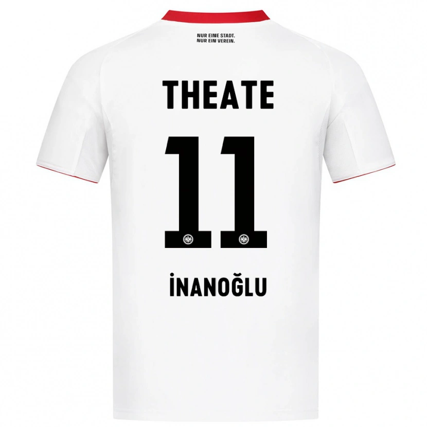 Danxen Homme Maillot Kaan İnanoğlu #11 Blanc Rouge Tenues Extérieur 2025/26 T-Shirt