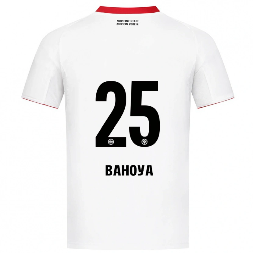 Danxen Homme Maillot Paul Bahoya #25 Blanc Rouge Tenues Extérieur 2025/26 T-Shirt